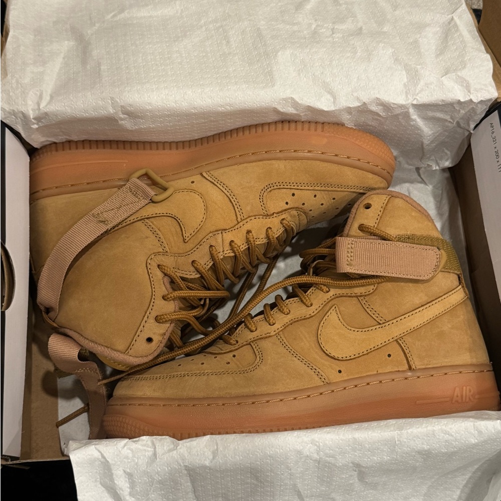 Nike Air Force 1’s — WHEAT
